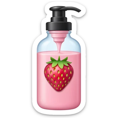 Strawberry cleanser sticker
