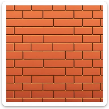 brick wall viewed from the side, perspective view sticker