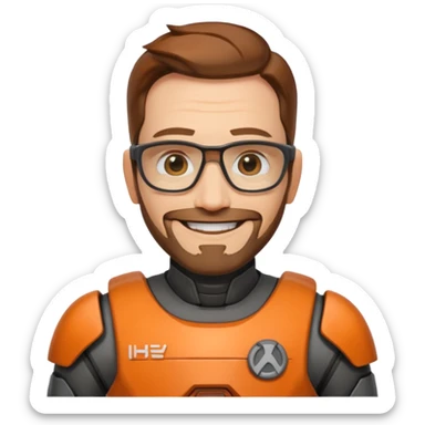gordon freeman smiling sticker