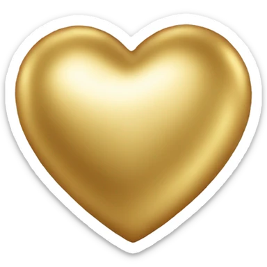 gold heart sticker