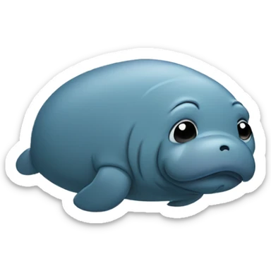 sad crying manatee sticker