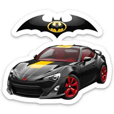 Darth Vader Batman and 60’s Batgirl themed Scion FR-S  sticker