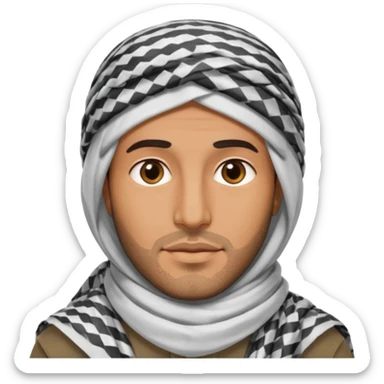 Un arabe con solo cabeza sticker