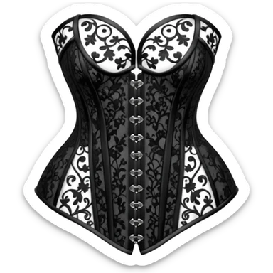 Goth black lace corrset sticker