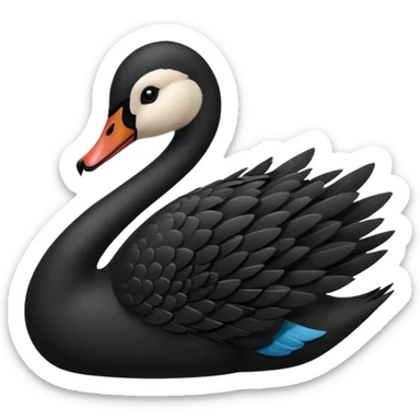 Black swan emoji sticker