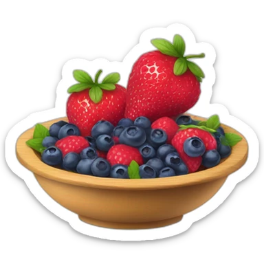 assiette fraise framboise myrtille sticker