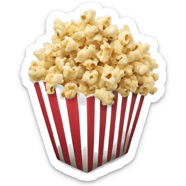 movie pop corn sticker