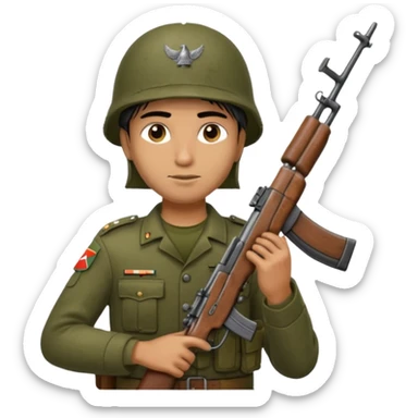 indian army ak47 gun sticker