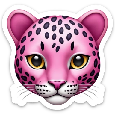Un léopard rose sticker