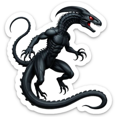  Venom-Salandit-Xenomorph-hybrid-fantasy-creature (full body) sticker