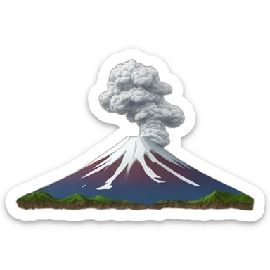 Mount Fuji erupts sticker