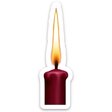 burgundy candle sticker