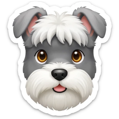 schnauzerwhite mini schnauzer sticker