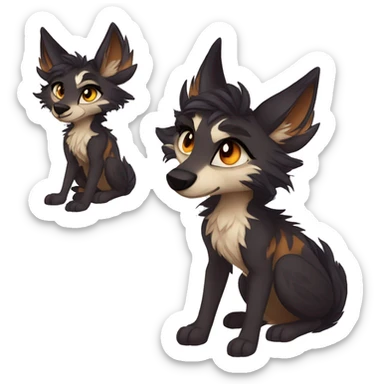 Edgy anthro furry by Falvie, griffsnuff, LiLaiRa sticker