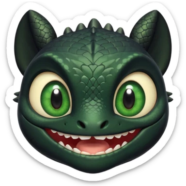 Toothless face from how to train your Dragon sticker