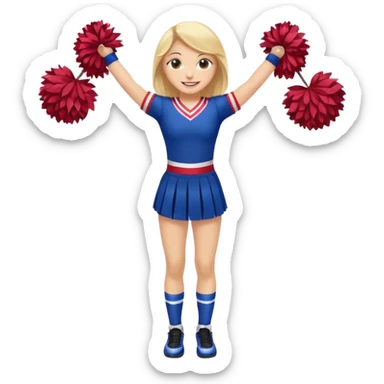 can you show the cheerleader's full body? sticker