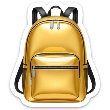 Shiny Golden Backpack sticker