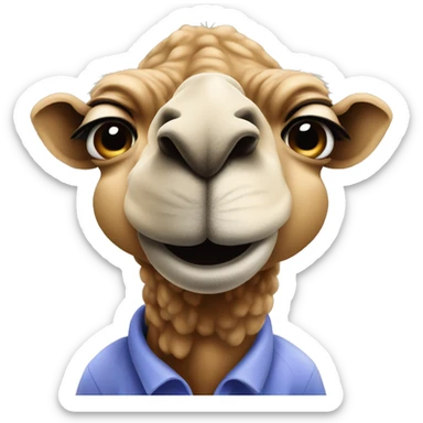 Camel make it cartoon and Let him look at the screen sticker