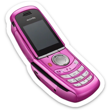 Pink Motorola Razr V3 flip-phone sticker