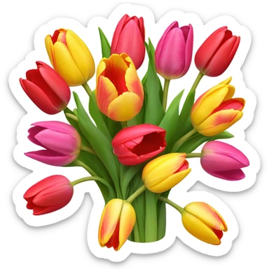 Tulips with love 🌷❤️ sticker