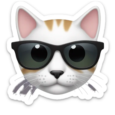 Cat with sunglasses sticker