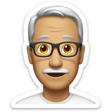 Middle-aged father emoji. sticker