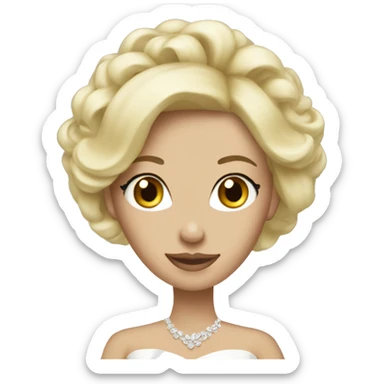 Wedding blonde bride sticker