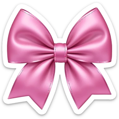 sparkly bow pink sticker