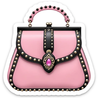 pink and black gothic purse sticker