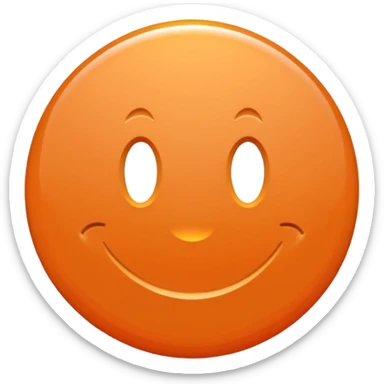 Orange circle with a white M in the Middle sticker