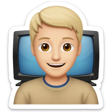 Relaxing watching tv sticker