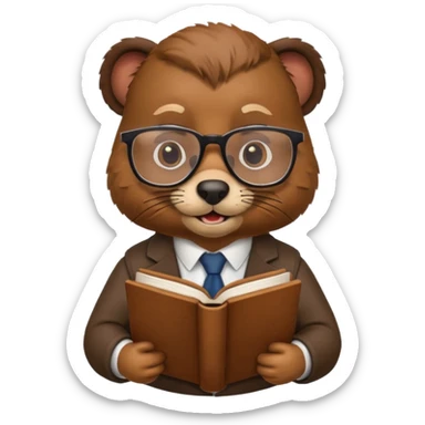 beaver professor sticker