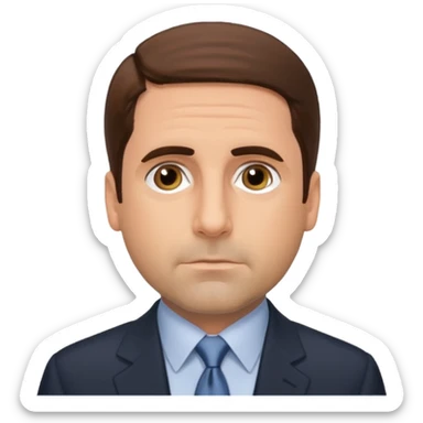 michael scott from the office, realistic sticker
