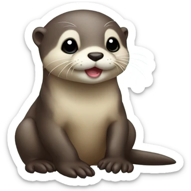 baby otter sticker