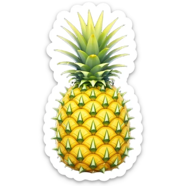 inverted pineapple emoji, playful and clear sticker