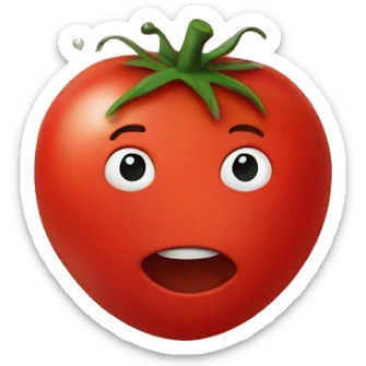 A tomato shows a heart sticker