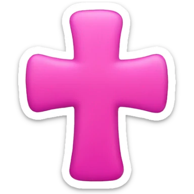 Pink cross sticker
