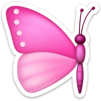 hacer esta mariposa en rosa sticker