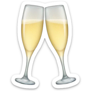 cheers champagne glasses sticker