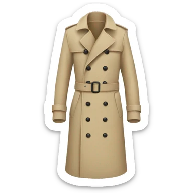 beige trench coat sticker