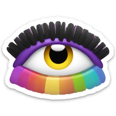 mascara colorful tones sticker