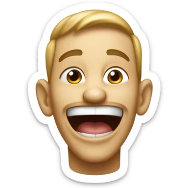 A sneaky laugh sticker