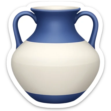 vaso inteiro branco mais baixo sem flores e desenhos sticker