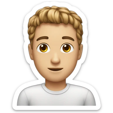 Une homme avec les coeur dans les yeux sticker