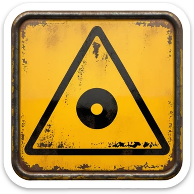 sulfuric acid, hazard sign sticker