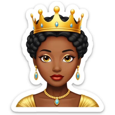 a pretty black rich queen  sticker