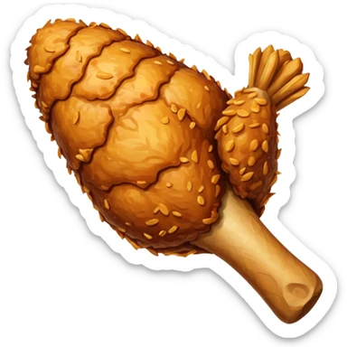 fried chicken drumstick sticker