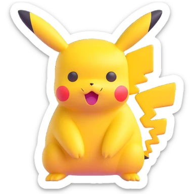 tired Pikachu sticker
