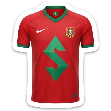 red Portugal football shirt arrow sticker