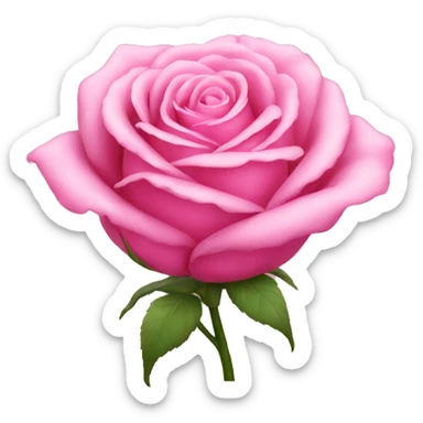 pink rose sticker